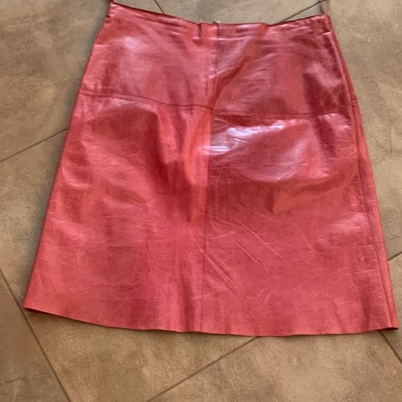 Banana Republic Dresses & Skirts - Banana Republic Red Leather Size 4 Skirt